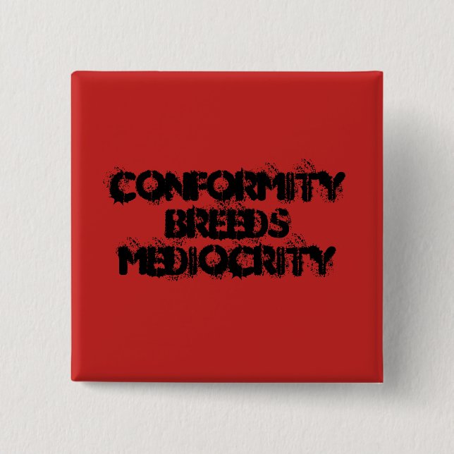 Conformity 15 Cm Square Badge (Front)