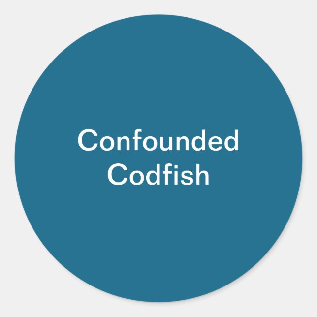 Confounded Codfish Sticker (Front)