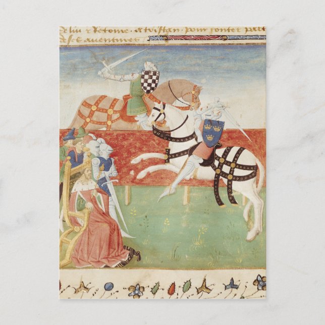 Confrontation of Two Knights before the King Postcard (Front)