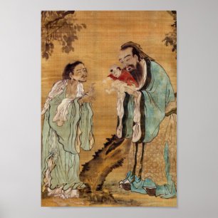 Confucius and Buddha Poster