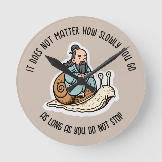 Confucius and the snail round clock (Front)