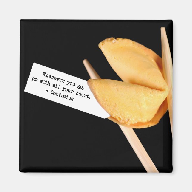Confucius fortune cookie magnet (Front)