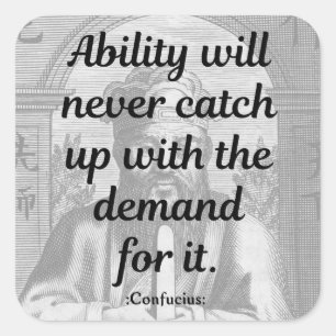 Confucius Quote Square Sticker