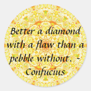 Confucius Quote -- wearable wisdom Classic Round Sticker
