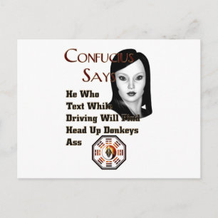 Confucius Says Postcard