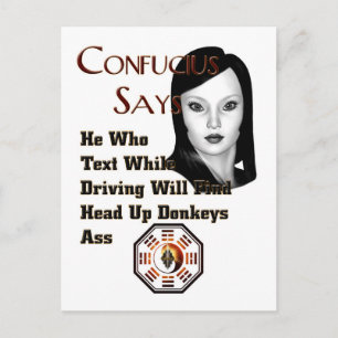 Confucius Says Postcard