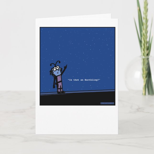 Confused Alien - Greeting Card (Front)