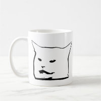 Confused Angry Cat Meme Vector Image