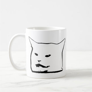 Confused Angry Cat Meme Vector Image Coffee Mug