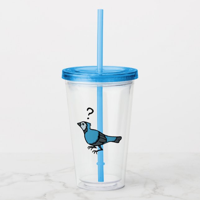 Confused Bird Acrylic Tumbler (Front)