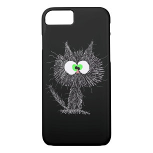 Confused Cat Black  iPhone 8/7 Case
