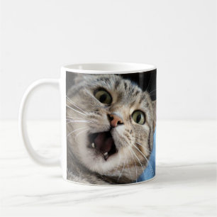 Confused Cat Face Coffee Mug
