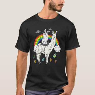 Confused Cat Unicorn Llama Rainbow Ufo Egg Easter T-Shirt