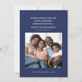 Confused Coronavirus Holiday Greetings Blue Announcement