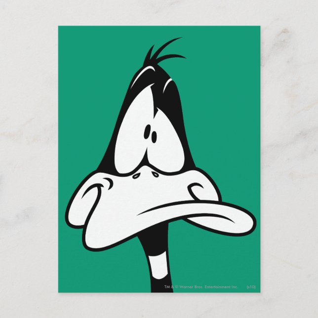 Confused DAFFY DUCK™ Face Postcard (Front)