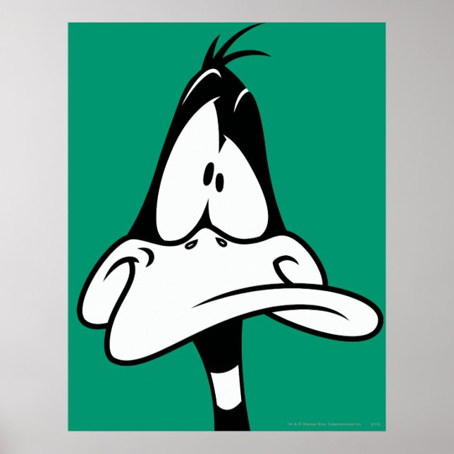 Confused DAFFY DUCK™ Face Poster (Front)