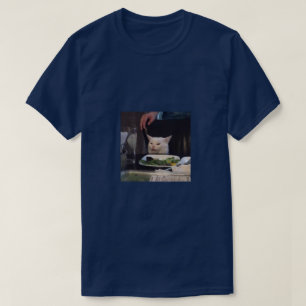 Confused Dinner Cat T-Shirt