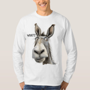Confused Donkey saying WHAT? T-Shirt