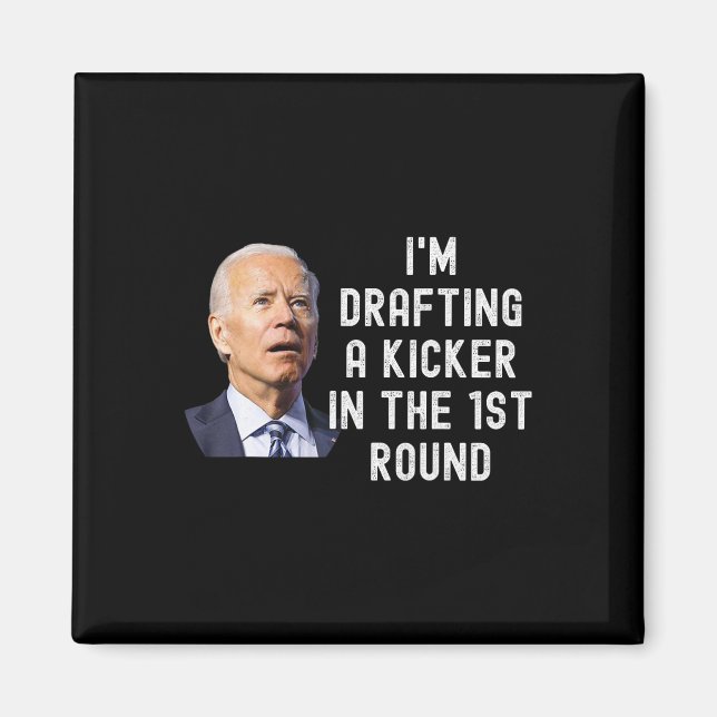 Confused Drafting Kicker Funny Fantasy Football Dr Magnet (Front)