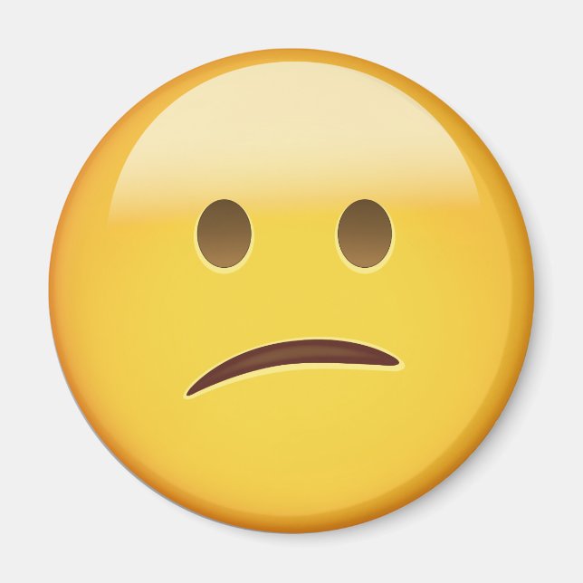 Confused Face Emoji Magnet (Front)
