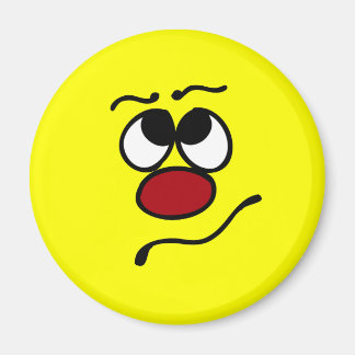 Confused Face Grumpey Magnet