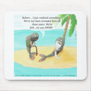 Confused Fish Funny Mouse Pad