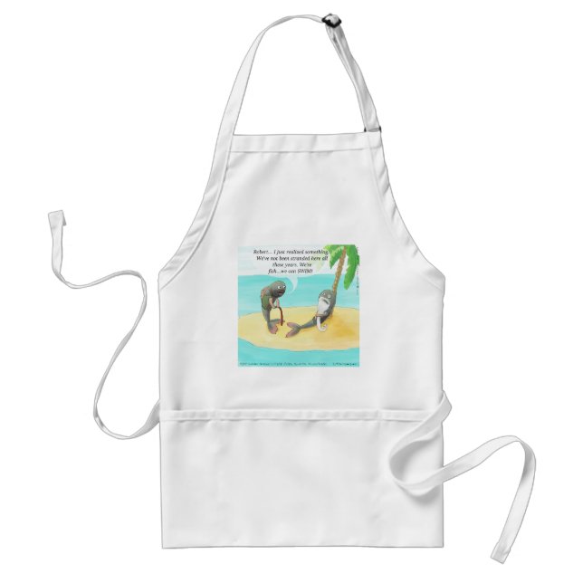 Confused Fish Funny Standard Apron (Front)