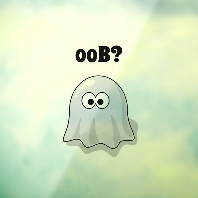 Confused Ghost Says "Oob?" Funny Halloween Cartoon (Sheet 3)