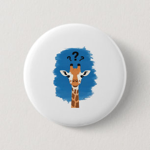 Confused Giraffe Classic T-Shirt_1 6 Cm Round Badge