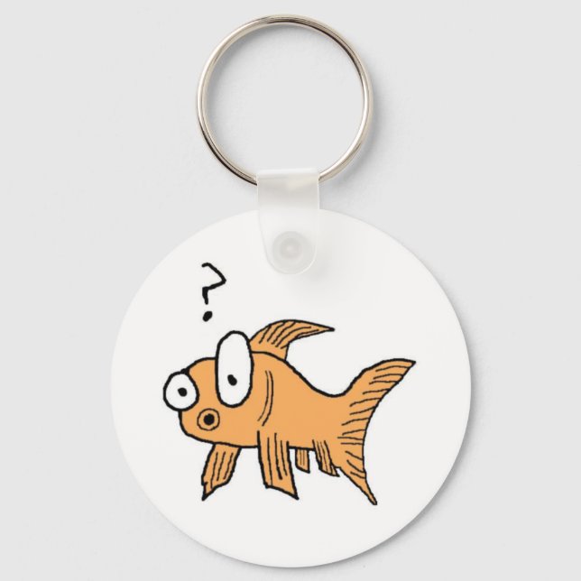 Confused Goldfish Key Ring (Front)