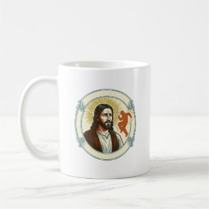 Confused Jesus Viral Dancing Trend Silhouette Vide Coffee Mug