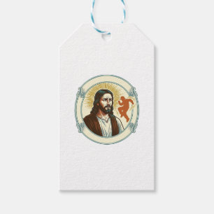 Confused Jesus Viral Dancing Trend Silhouette Vide Gift Tags