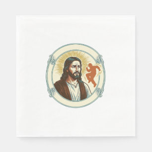 Confused Jesus Viral Dancing Trend Silhouette Vide Napkin