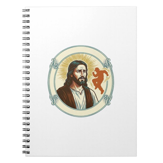 Confused Jesus Viral Dancing Trend Silhouette Vide Notebook (Front)