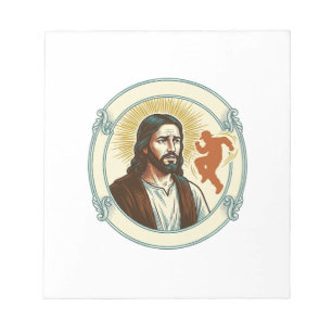 Confused Jesus Viral Dancing Trend Silhouette Vide Notepad