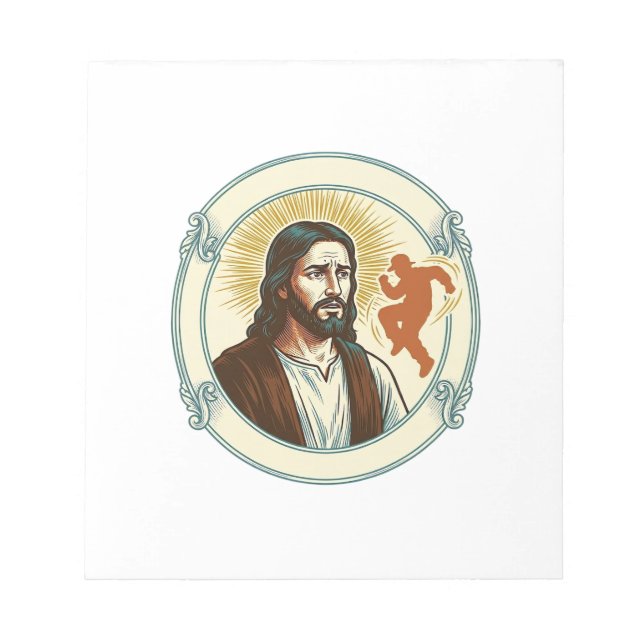 Confused Jesus Viral Dancing Trend Silhouette Vide Notepad (Front)