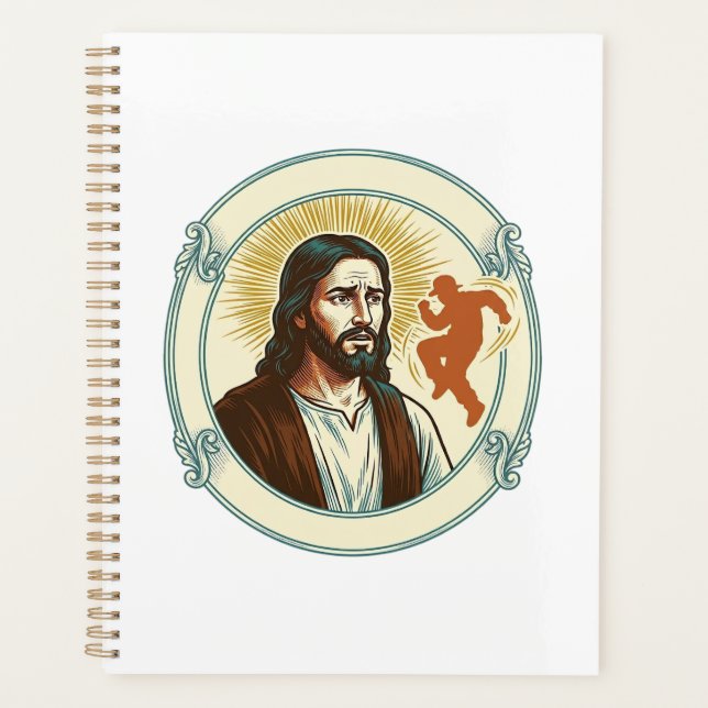 Confused Jesus Viral Dancing Trend Silhouette Vide Planner (Front)