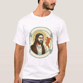Confused Jesus Viral Dancing Trend Silhouette Vide T-Shirt