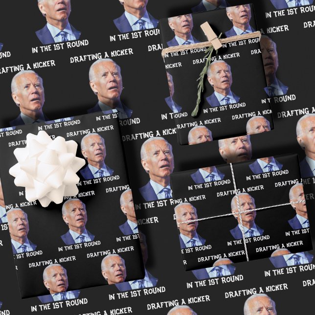 Confused Joe Biden Fantasy Football Loser Drafting Wrapping Paper Sheet (Creator Uploaded)