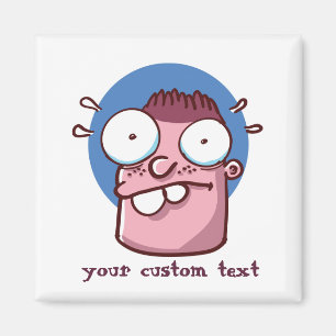 confused man funny cartoon magnet