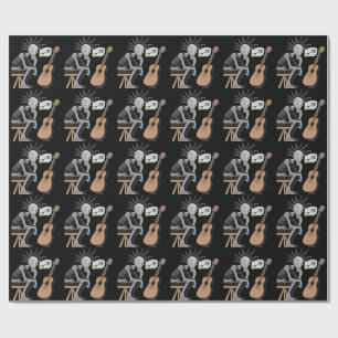 Confused Music Robot Wrapping Paper