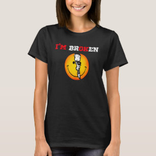 Confused Smile I'm Broken Invisible Illness I'm OK T-Shirt