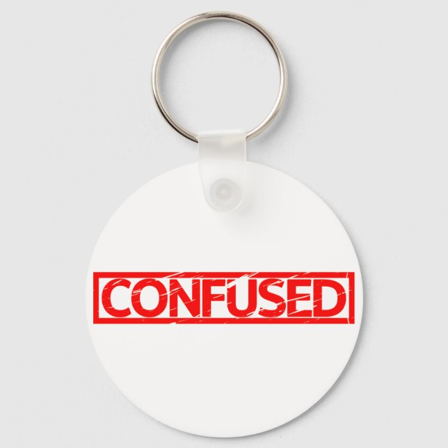 Confused Stamp Key Ring (Front)