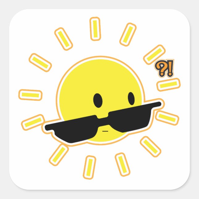 confused sunshine sticker (Front)