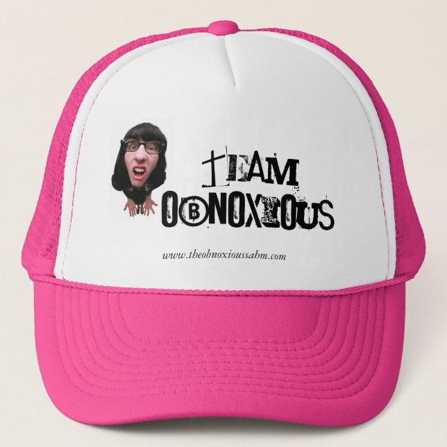 Confused, TEAM OBNOXIOUS, www.theobnoxioussahm.com Trucker Hat (Front)
