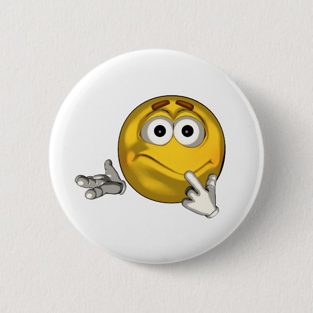 Confused - toon 6 cm round badge (Front)