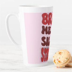 Confused World Clever Mind Shirt in Red & Brown Latte Mug