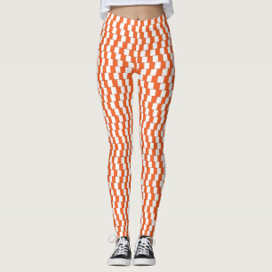 Confusing lines Orange Leggings
