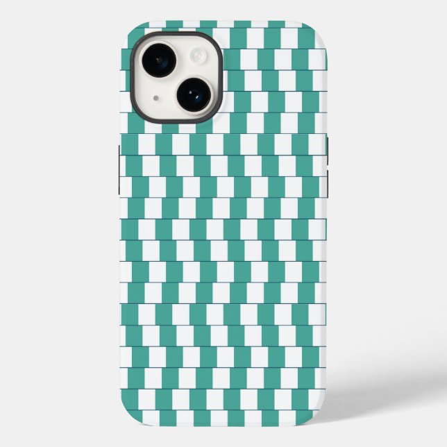 Confusing lines turquoise Case-Mate iPhone case (Back)