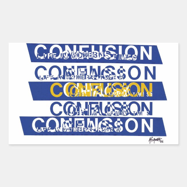 Confusion Rectangular Sticker (Front)